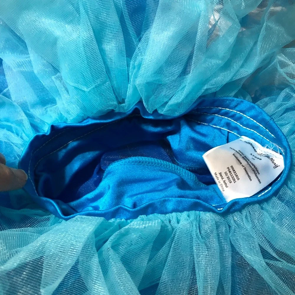 Costume gallery blue sequins w two skirts girls IC intermediate child dance 6x/7